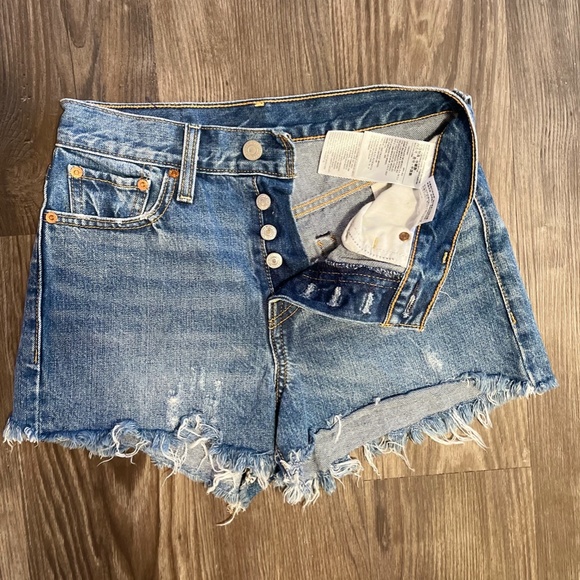 Levi's Blue Denim Size 25 Shorts - Picture 5 of 6